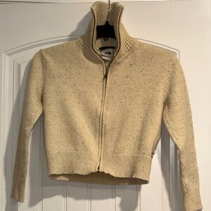 The North Face Speckled Beige Turtleneck Sweater